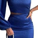 RUNAWAY THE LABEL Runaway Monrow Cutout One Sleeve Mini Dress Royal Blue Size XL NWT Photo 0
