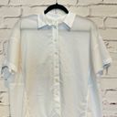 Lululemon White Collared Button Down Top: - Size 4 Photo 0