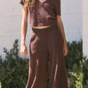 Free People NEW  Nolan Brown Sweater Two Piece Set Size XL Photo 0