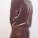 Vintage 90s Velvet 2 Piece Set Sleeveless Maxi Crop Cardigan Taupe Size 12 Photo 4