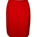 Petite Sophisticate  Skirt Womens 2 Red Straight Mini Skirt Casual Office Vintage Photo 0