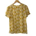 Bohme  Blouse Short Sleeve Mustard Floral Print Size Small Women’s NWT Photo 7