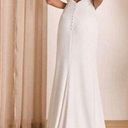 Lulus  White Satin Lace Backless Halter Maxi Formal, wedding Dress S Photo 1