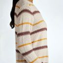 Mason & Belle  Ellie Textured Long Sleeve Sweater - Cream/Browns - size L Photo 2