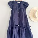 Petal Sea New York | Heidi Heart Quilt  Sleeve Tiered Dress | Navy | Sz XS Photo 1