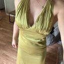 Lime green 90s inspired halter dress long Size M Photo 3