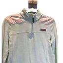 Vineyard Vines  Mint Green with Pink Strip Shoulders 3/4 Zip Shep Shirt Medium Photo 1