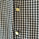 Liz Wear Vtg  gingham black/white button down cotton maxi HR cottage skirt 8 Photo 7