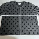 Elle  open front cardigan polka dots gray black size XL Photo 10