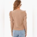 Tuckernuck  Pomander Place Puff Sleeve Pearl Sweater in Camel Photo 2