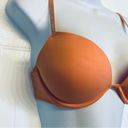 PINK - Victoria's Secret Victoria's Secret PINK Wear Everywhere Super Push-Up Plunge Bra Orange Peach 34B Photo 1