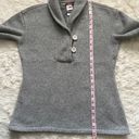 The North Face TNF Sweater 2 Button Shawl Collar Long Sleeve Pullover Gray S Photo 10