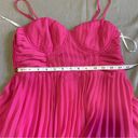 Lulus NWOT  Cascading Crush Hot Pink Tiered Bustier Midi Dress Photo 10