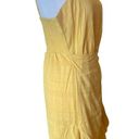 American Eagle  Yellow Ruffled Boho Wrap Dress Womens Large Photo 3