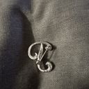 Carolee Silver Tone Clear Rhinestone Monogram Style Letter P Brooch Signed 1.3in Gray Photo 2