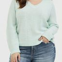 Torrid V-neck midi pullover mint green sweater size 3X Photo 0