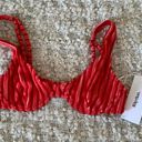 Rhythm NWT!  Terry Sands Red Striped Underwire Bikini Top Photo 2