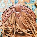 Dingo  Brown Leather Cassidy Cowboy Western Fringed Braided Wood Beads Boots 8 Photo 12