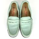 Salvatore Ferragamo  Sport Suede Penny Loafers Elasticized Topline Mint Green 6 Photo 1