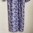 Hill House NWT  Allover Print High Slit Maxi Dress in Purple Floral Photo 4