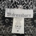 Dress Barn  90s y2k stretchy womens button up rave silver black top size M Photo 3