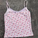 Brandy Melville White Flower Tank Top Photo 0