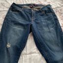 Torrid Denim Dark Wash Lightly Distressed Bootcut Raw Hem Jeans, size 12 Photo 11