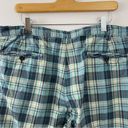 J.Crew  Cotton Blue Madras Plaid Flat Front Preppy Club Long Shorts mens 38 Photo 4