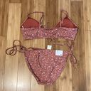 Aeropostale Floral Tie Front Traingle Bikini Low Rise Classic Side Tie Size XL Swimsuit NWT Photo 1