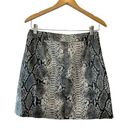 French Connection  Faux Leather Look Snakeskin Mini Skirt—Size 6 Photo 0