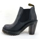 Dr. Martens Hurston Black Leather Chunky Heeled Chelsea Boots Ankle Boots Size 7 Photo 3