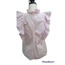 Rebecca Taylor NWT  Size 6 100% Cotton Blouse Sakura Ruffle in Pink Photo 2