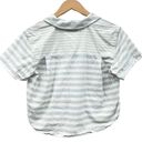 Madewell  Y-Neck Button-Up Shirt in Mixed Stripe size Small Photo 2