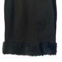 Banana Republic  Black Sleeveless Dress Faux Fur Hem Sz 10 Photo 1