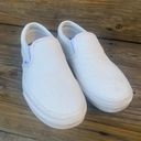 Vans White Leather Slip On Photo 1