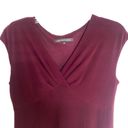 Jones Wear  Maroon Short Sleeve Midi V Neck Formal Dress Size 8 Photo 5