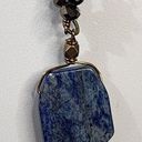 Petal NWT Edgy  Lapis & Charcoal Crystal Egypt Necklace Photo 3