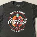 Coca-Cola  Cropped Short Sleeve Crew Neck Graphic Shirt Black Red White Photo 0