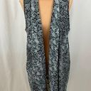 Snake Print Sleeveless Kimono Cardigan Duster Gray Size M Photo 0