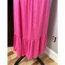 Nsr Womens Dress Pink Smocked Midi Sweetheart Neck Short Flutter Sleeve XL New Photo 5