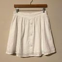 Oak + Fort  White Eyelet Skater Skirt Photo 0