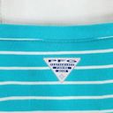 Columbia  Womens PFG Omni-Wick Blue & White Striped Short Sleeve T-Shirt Small Photo 3