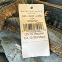 American Eagle NWT  Low Rise Baggy Jean  Comfort Stretch Size 10 Regular  Blue Photo 9