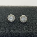 925 Silver Plated CZ Cubic Zirconia Stud Earrings for Men Women,Unisex Earrings Photo 0