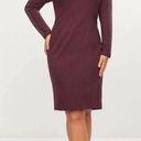 Lane Bryant  Ponte Sheath Dress Long Sleeve, Burgundy Plus Size 16 New w/o Tag Photo 0