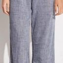 CP Shades  Jenn Blue Linen Pants Drawstring Cropped Lagenlook Women’s Size M Photo 0