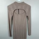 House of Harlow NEW  1960 Revolve Dress Womens S Tan Ribbed Cutout Midi Sweater Photo 2