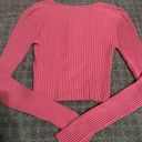 Urban Outfitters Peyton Fitted Cropped Cardigan NWT Size S - Pink Photo 7