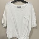 Sanctuary Oversized Slouchy Knot Hem Pocket Short Sleeve Top- Size O/S Photo 0