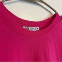 ZARA hot pink puff sleeve tiered cotton mini dress size xs Photo 3